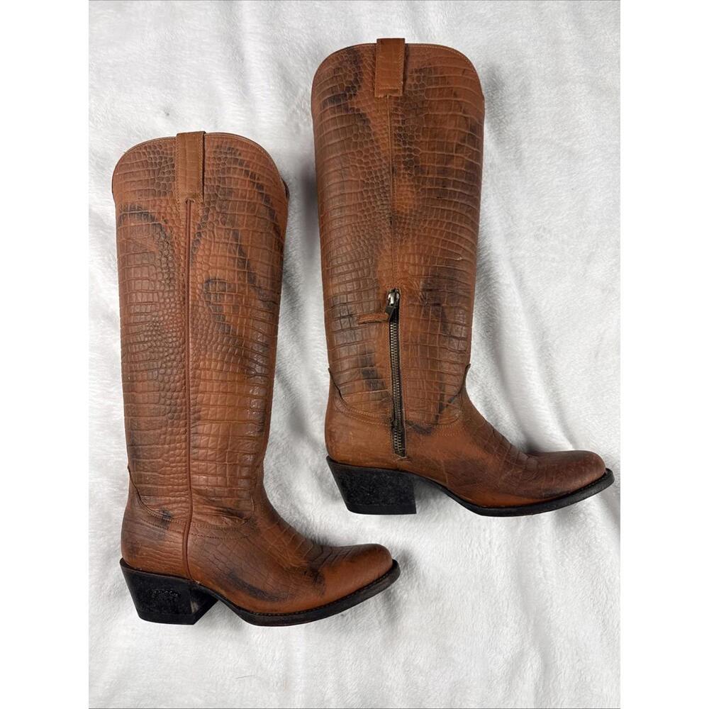 Miss Macie Boots Inspired Collection What a Croc Tall Boot Brown Macie Bean 7.5
